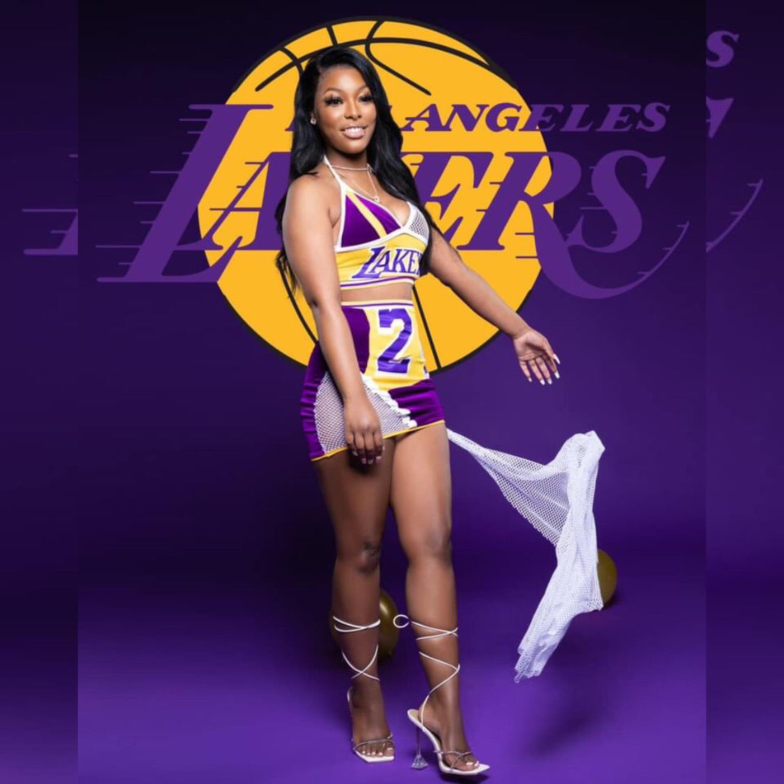 Los Angeles Lakers Gold & Split Dress Custom Jersey - All Stitched